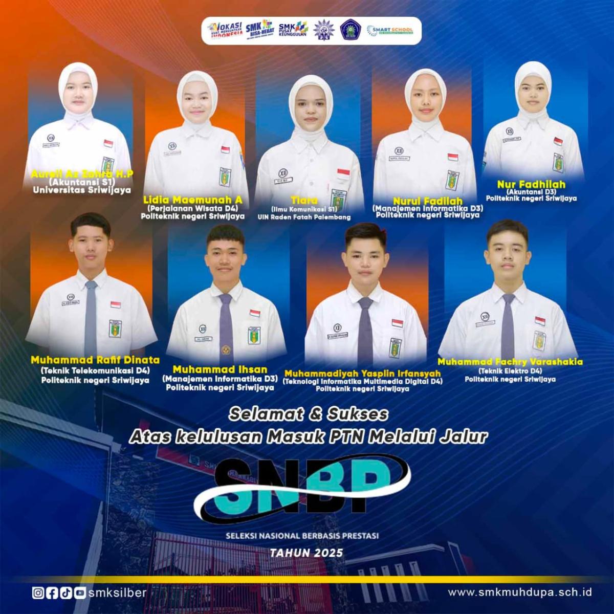 Kebanggaan SMK SILBER: 8 Siswa SMK Muhammadiyah 2 Palembang Lolos PTN Jalur SNBP 2025