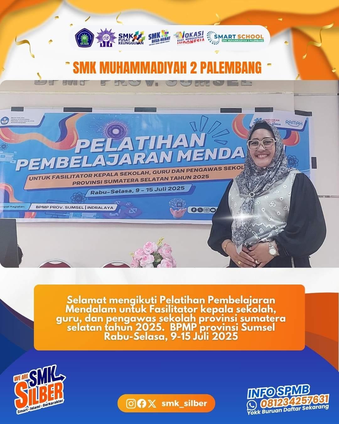 SMK Muhammadiyah 2 Palembang Kirim Fasilitator Ikuti Pelatihan Pembelajaran Mendalam di BPMP Sumsel