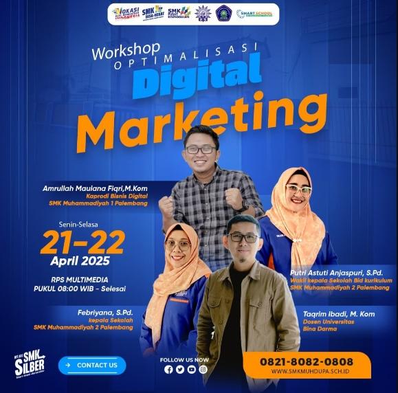 SMK Muhammadiyah 2 Palembang Gelar Workshop Optimalisasi Digital Marketing