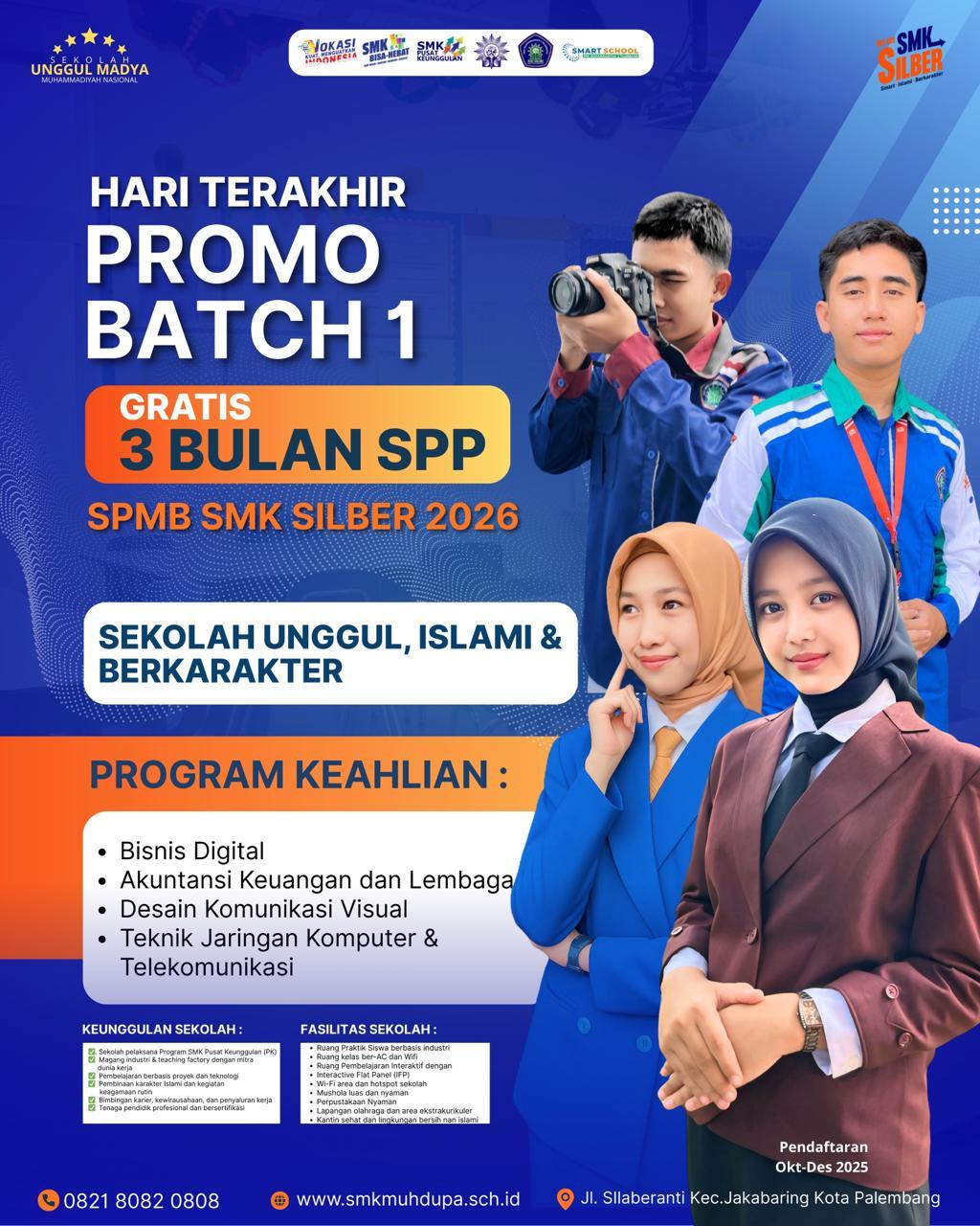 Sukses Gaet 65 Pendaftar di Batch 1, SMK Silber Resmi Buka Batch 2 dengan 4 Jurusan Unggulan
