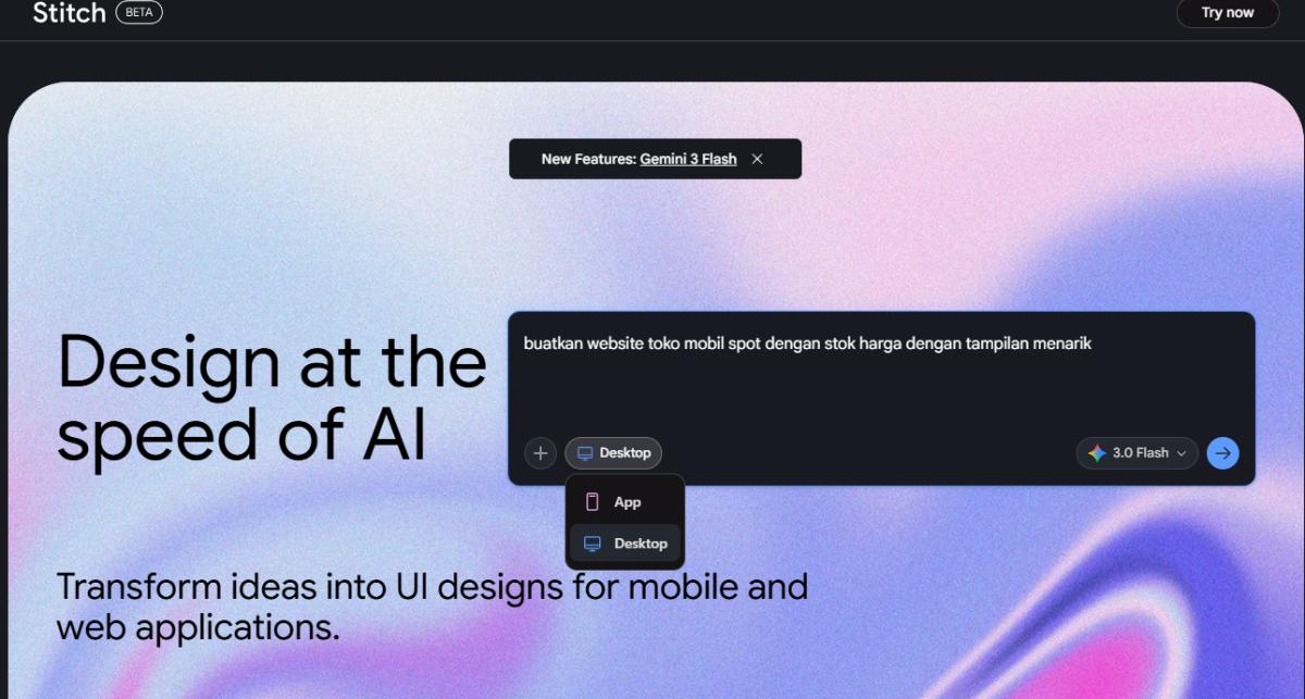 Cara Membuat Website Profesional dalam 5 Menit dengan Stitch AI