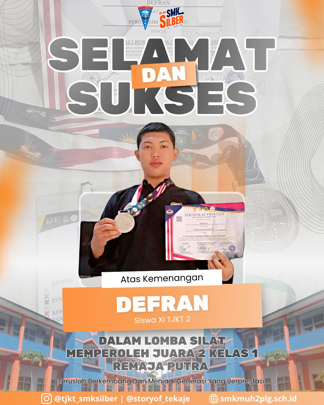 Membanggakan Defran, Siswa SMK SILBER Raih Medali Perak di Ajang Pencak Silat Nasional Road to Malaysia 2026